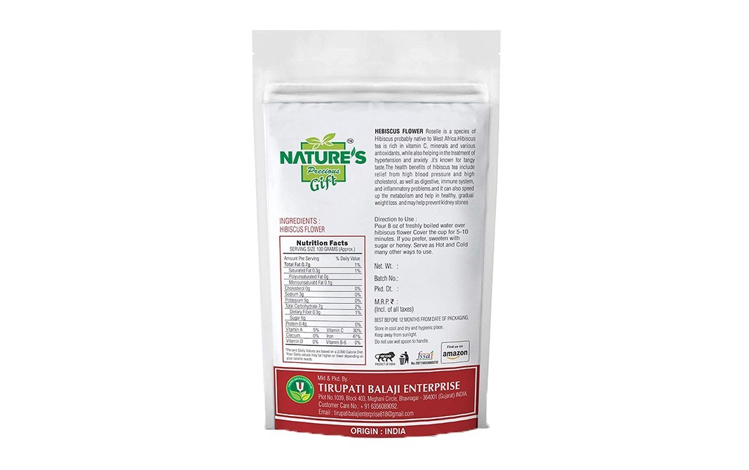 Nature's Gift Hibiscus Flower    Pack  200 grams